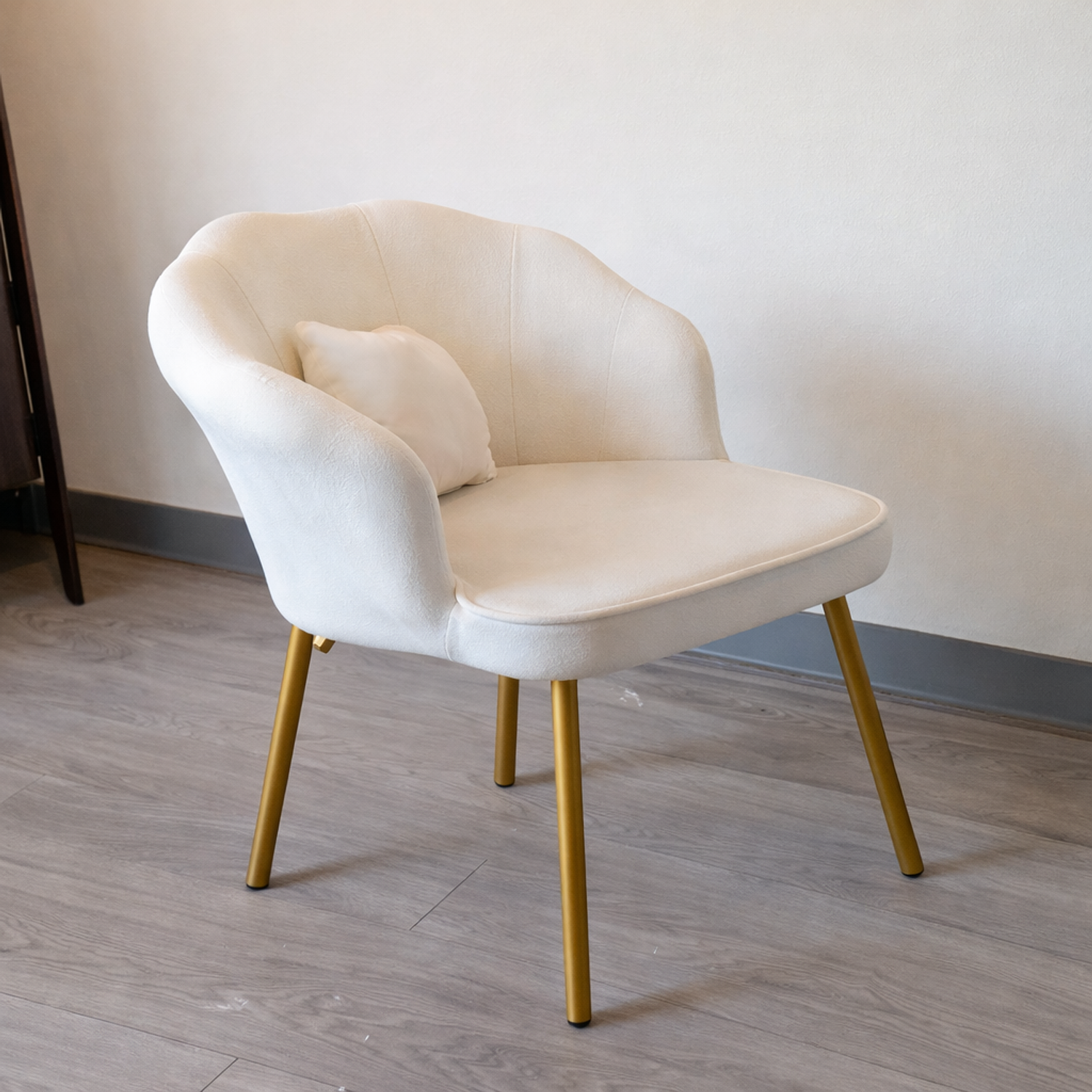 Tocador con Espejo LED Touch, Parlante Bluetooth y Carga Inalámbrica + Silla | Blanco 6