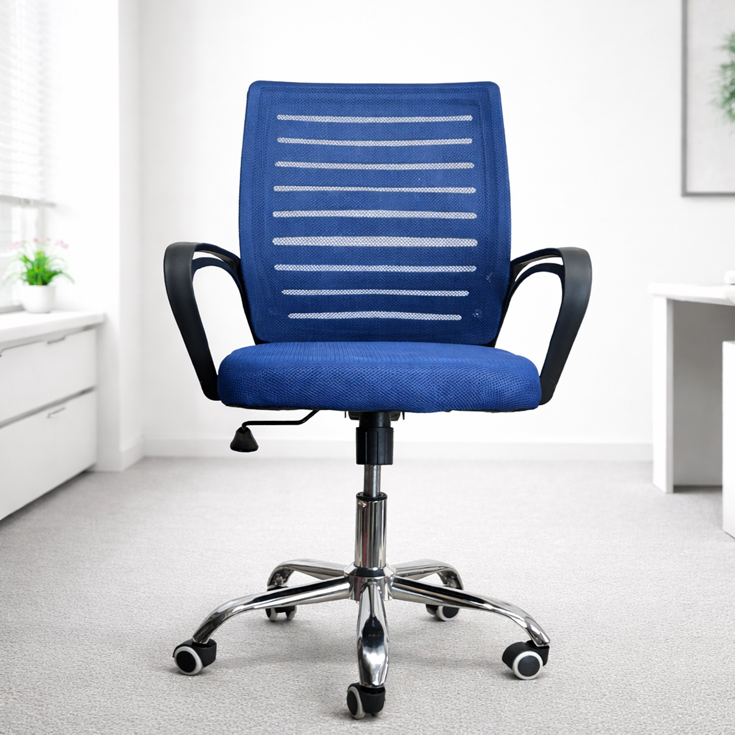 Silla de Oficina Ergonómica con Brazos y Ruedas | Altura Ajustable Mesh Transpirable 1