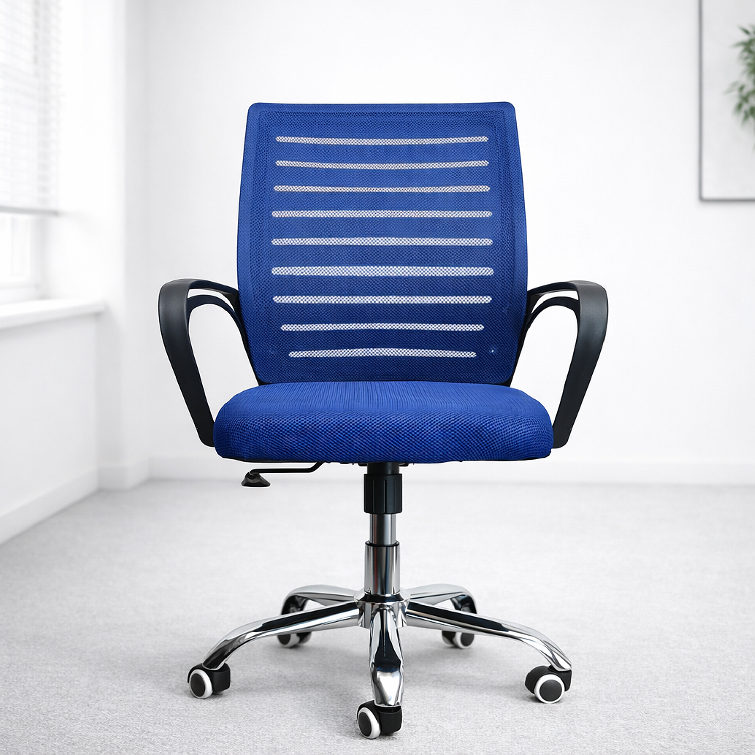 Silla de Oficina Ergonómica con Brazos y Ruedas | Altura Ajustable Mesh Transpirable 4