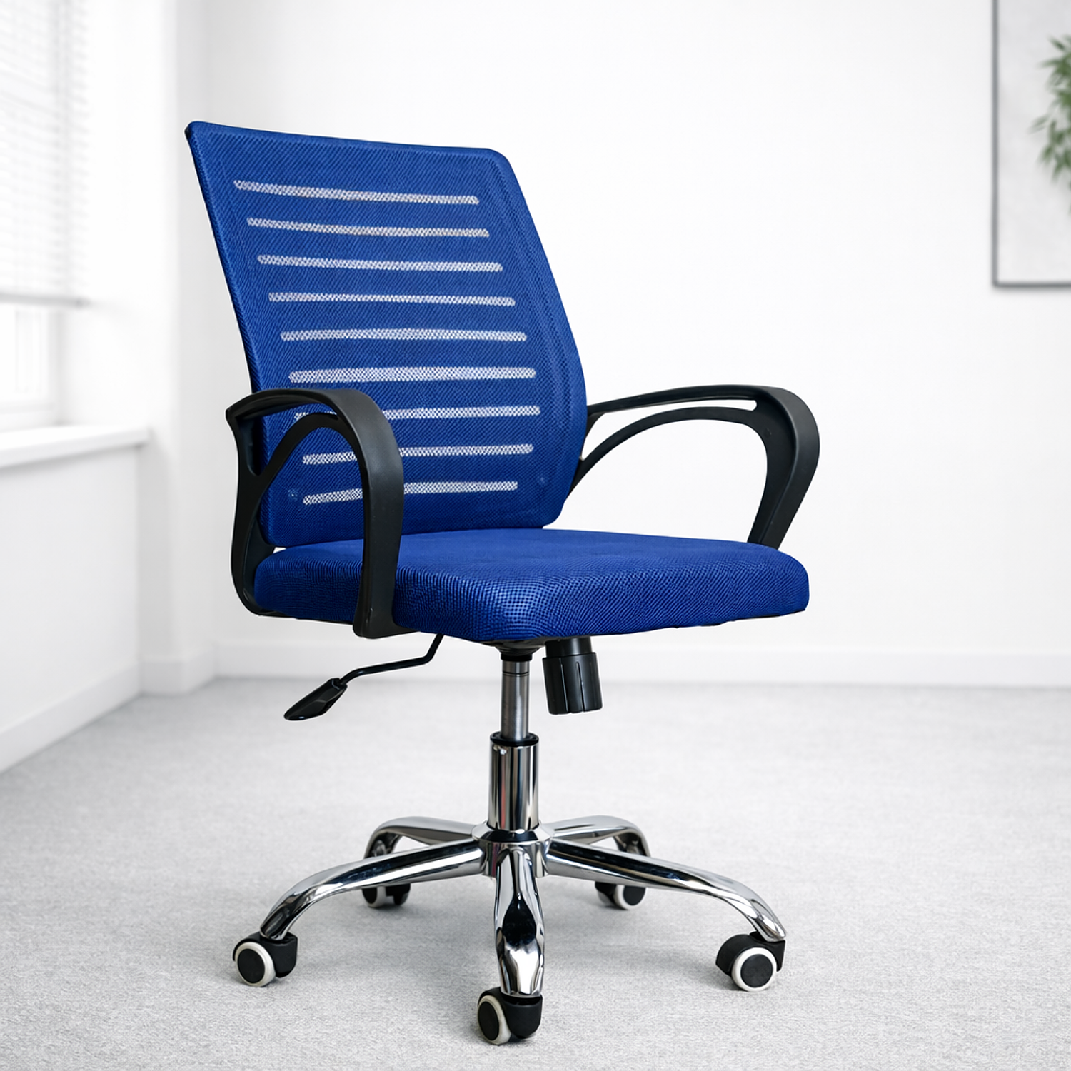 Silla de Oficina Ergonómica con Brazos y Ruedas | Altura Ajustable Mesh Transpirable 5