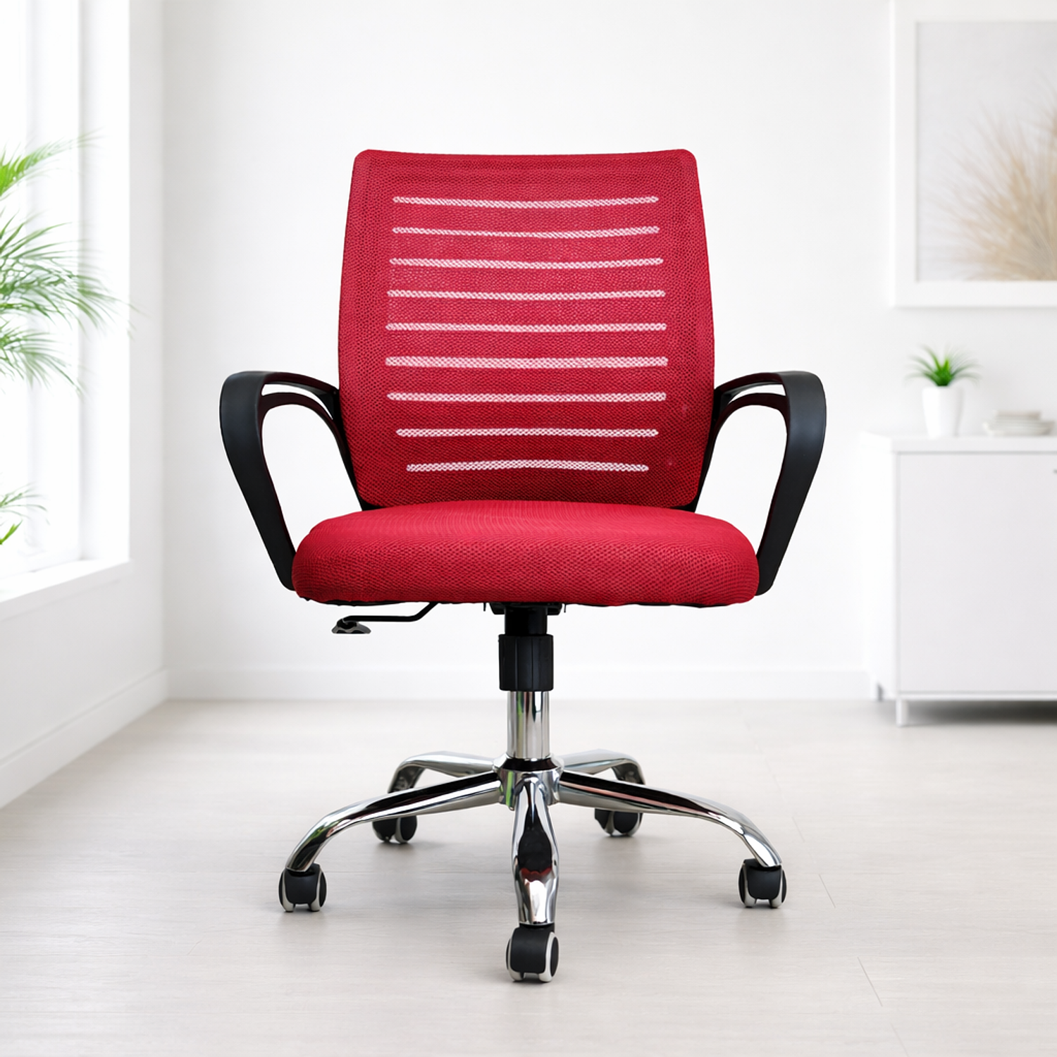 Silla de Oficina Ergonómica con Brazos y Ruedas | Altura Ajustable Mesh Transpirable 10