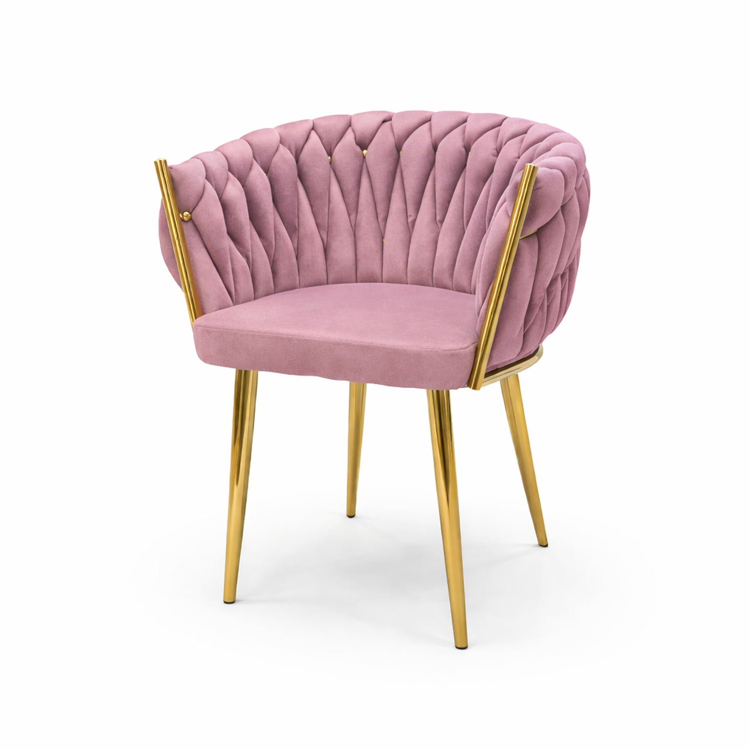 Silla Manicure Margaret con Patas Doradas para Salón de Belleza 6