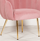 Silla Concha de Terciopelo con Patas Doradas para Salón de Belleza y Tocador - Miniatura 11
