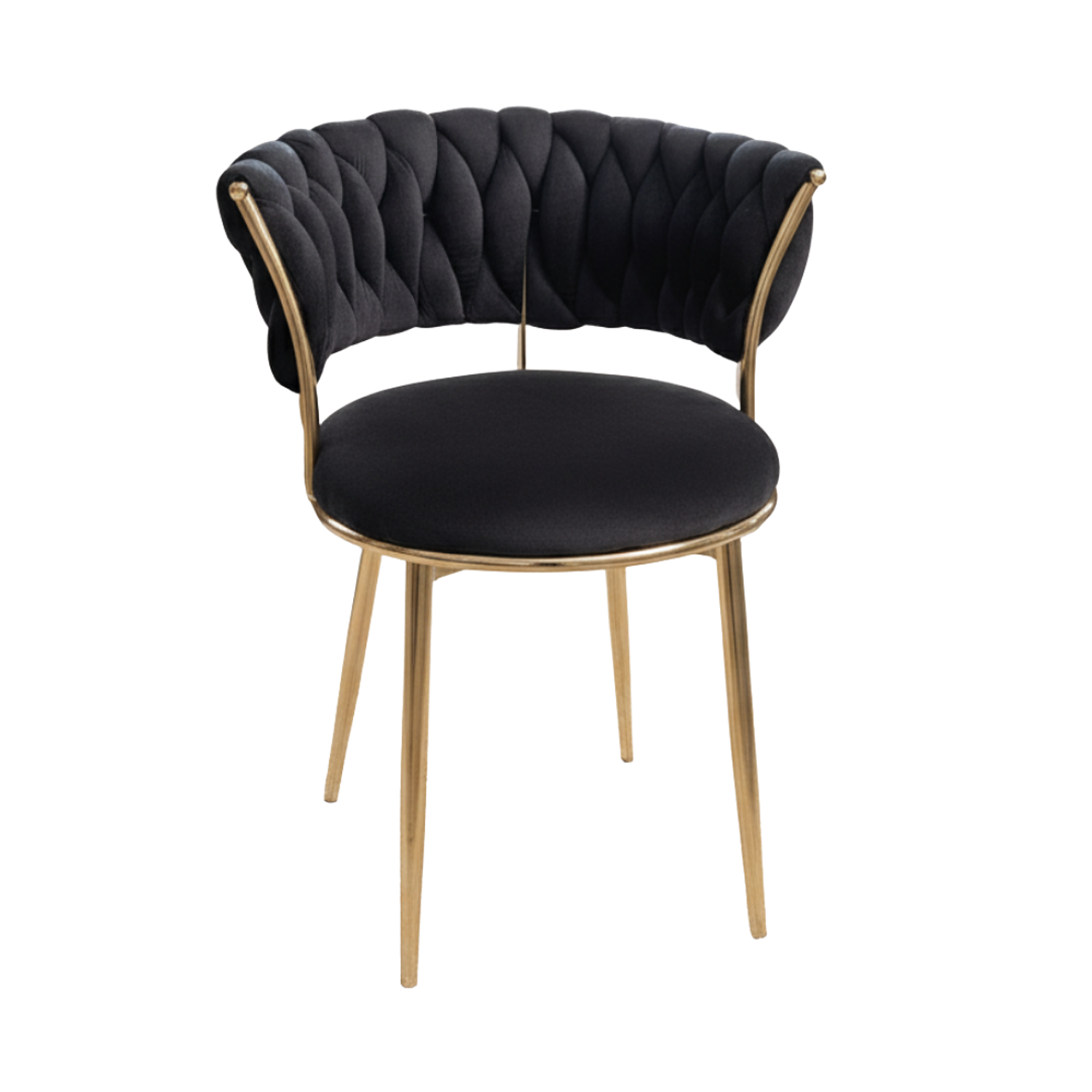 Silla Moderna Tapizada para Salón de Belleza, Tocador o Sala de Espera Aurora Velvet Gold 6