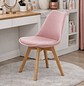 Silla Nórdica Tulip con Patas de Madera Moderna Escandinava - Miniatura 22