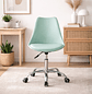 Silla Tulip Eco Cuero con Asiento Acolchado Ajustable con Ruedas EcoComfort Pro - Miniatura 1