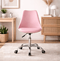 Silla Tulip Eco Cuero con Asiento Acolchado Ajustable con Ruedas EcoComfort Pro - Miniatura 9