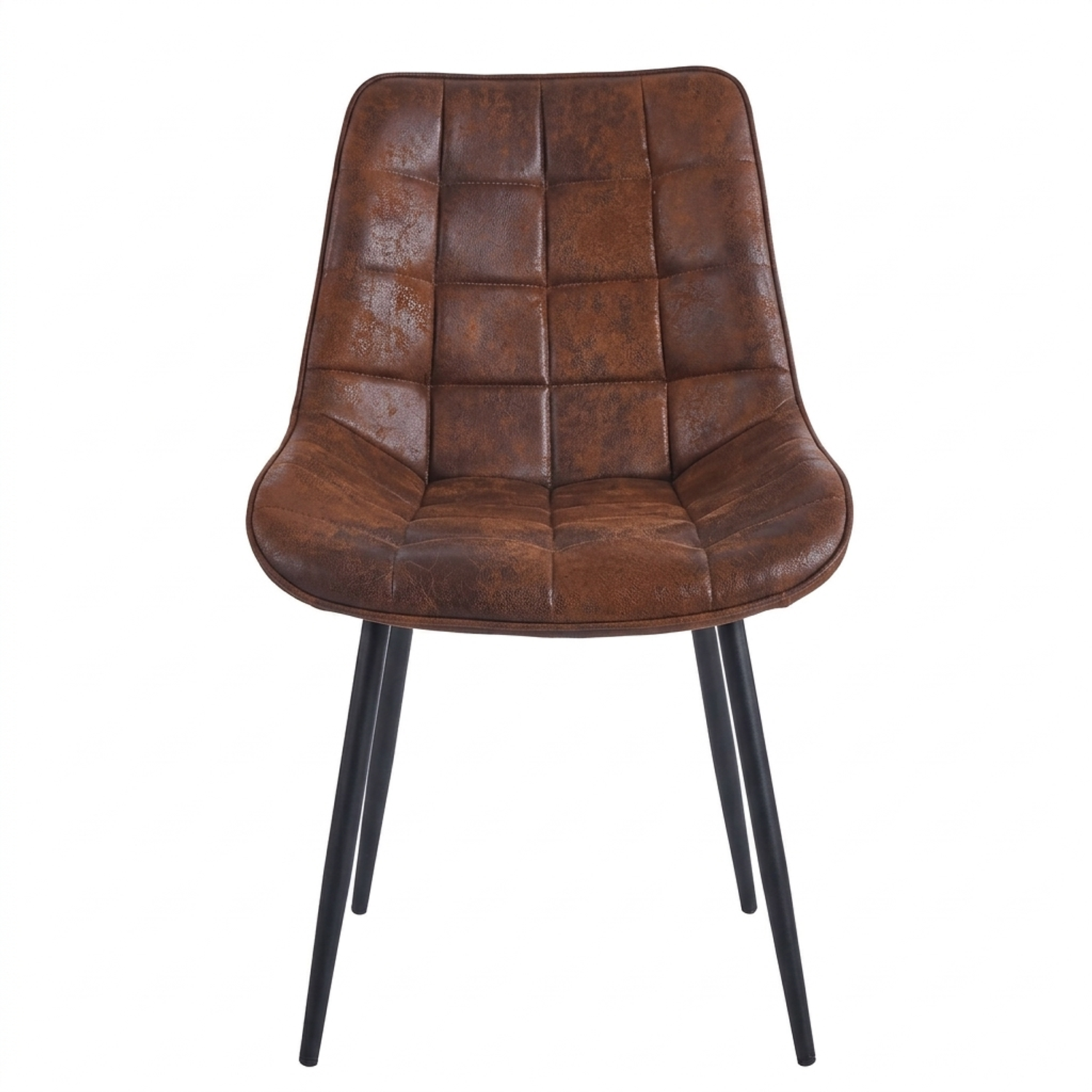 Silla Capitoné Top Antique Tapizada en PU Patas Negras  3