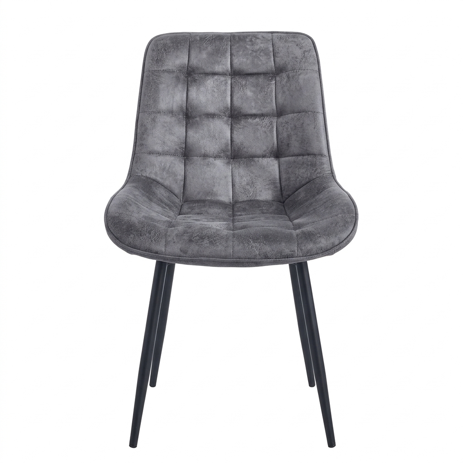 Silla Capitoné Top Antique Tapizada en PU Patas Negras  9