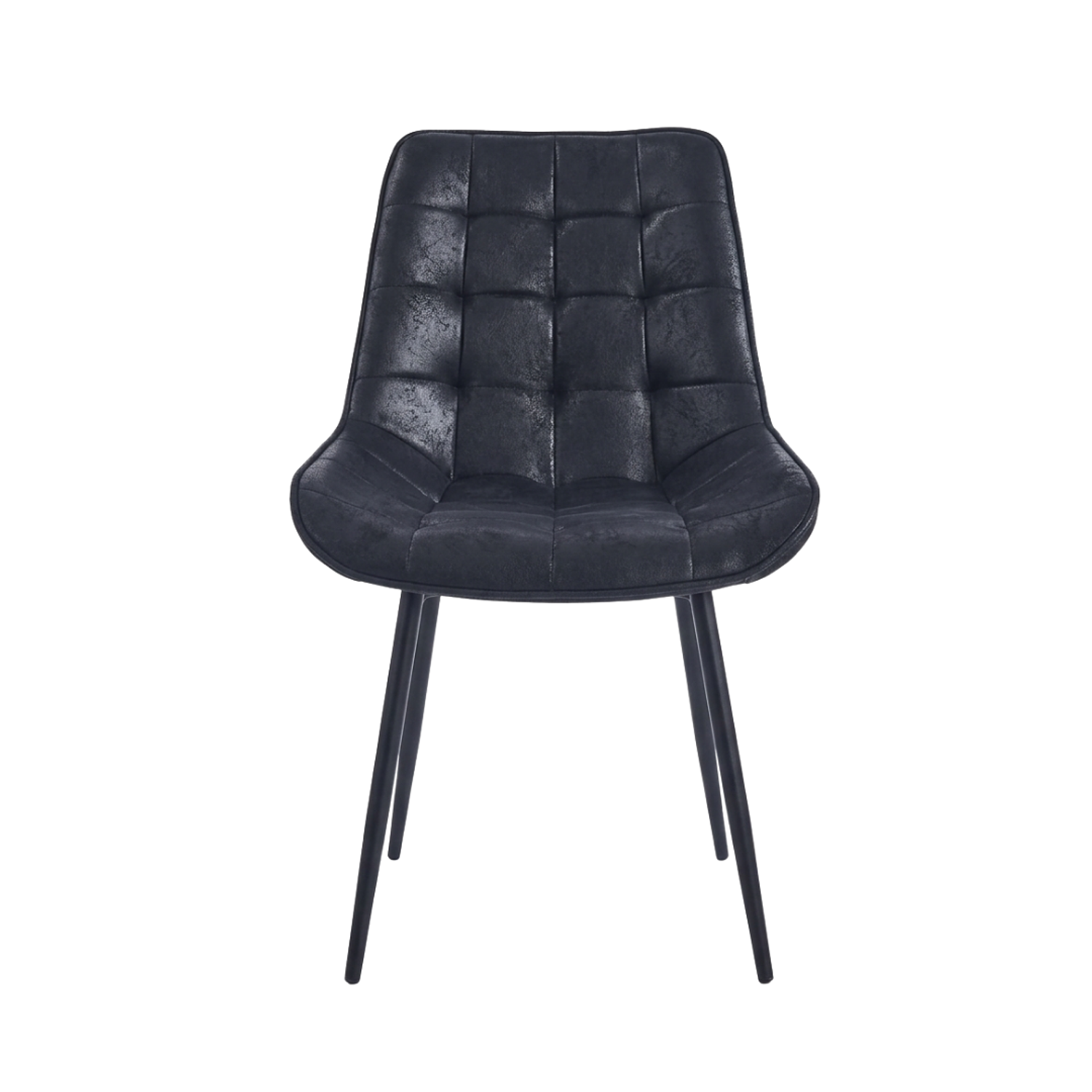 Silla Capitoné Top Antique Tapizada en PU Patas Negras  6