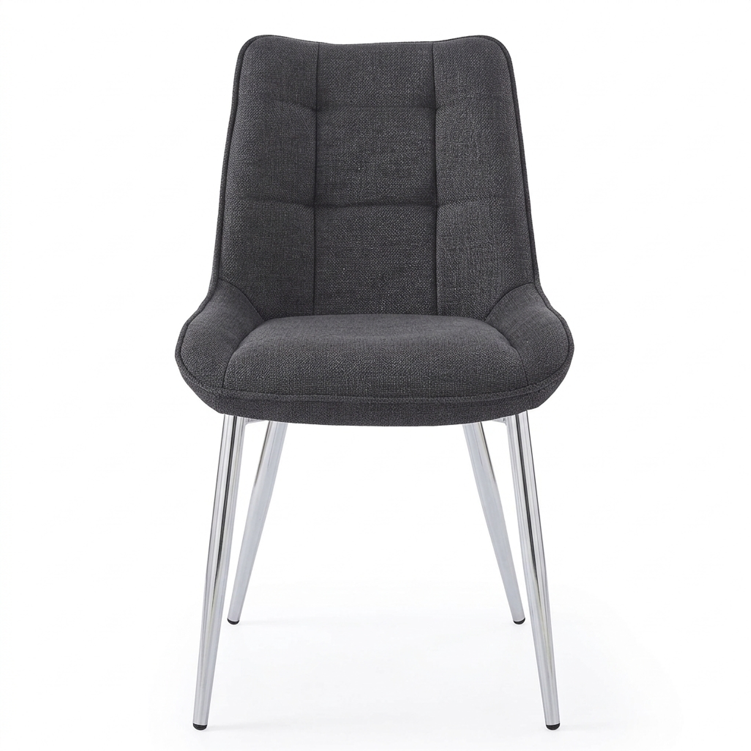 Silla Tapizada en Lino Rústico Moderna con Patas Metálicas Nórdica Arpi 3