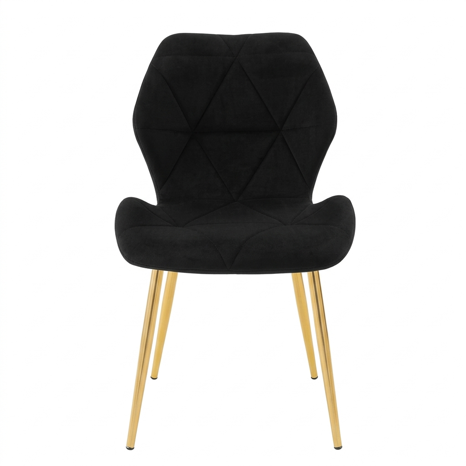 Silla Fiori Tapizada en Felpa con Patas Doradas Aura Velvet Gold 12