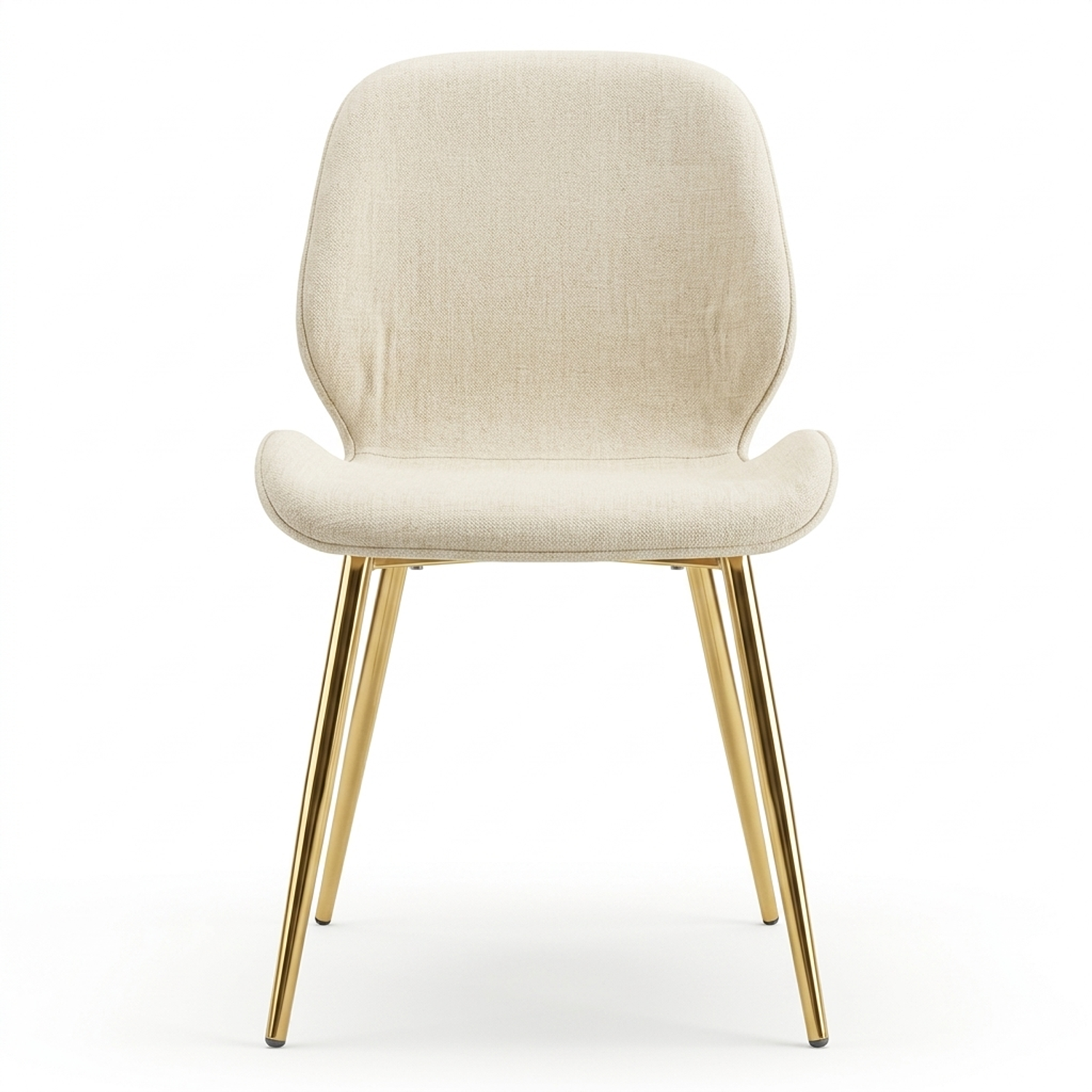 Silla Nórdica Lino Beige con Patas Metálicas Doradas Aurelia Lino Gold 3