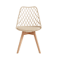 Silla Tulip Mesh de Eco Cuero con Asiento Acolchado y Patas de Madera Eco Mesh Wood - Miniatura 12