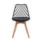 Silla Tulip Mesh de Eco Cuero con Asiento Acolchado y Patas de Madera Eco Mesh Wood - Miniatura 15