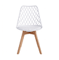 Silla Tulip Mesh de Eco Cuero con Asiento Acolchado y Patas de Madera Eco Mesh Wood - Miniatura 6