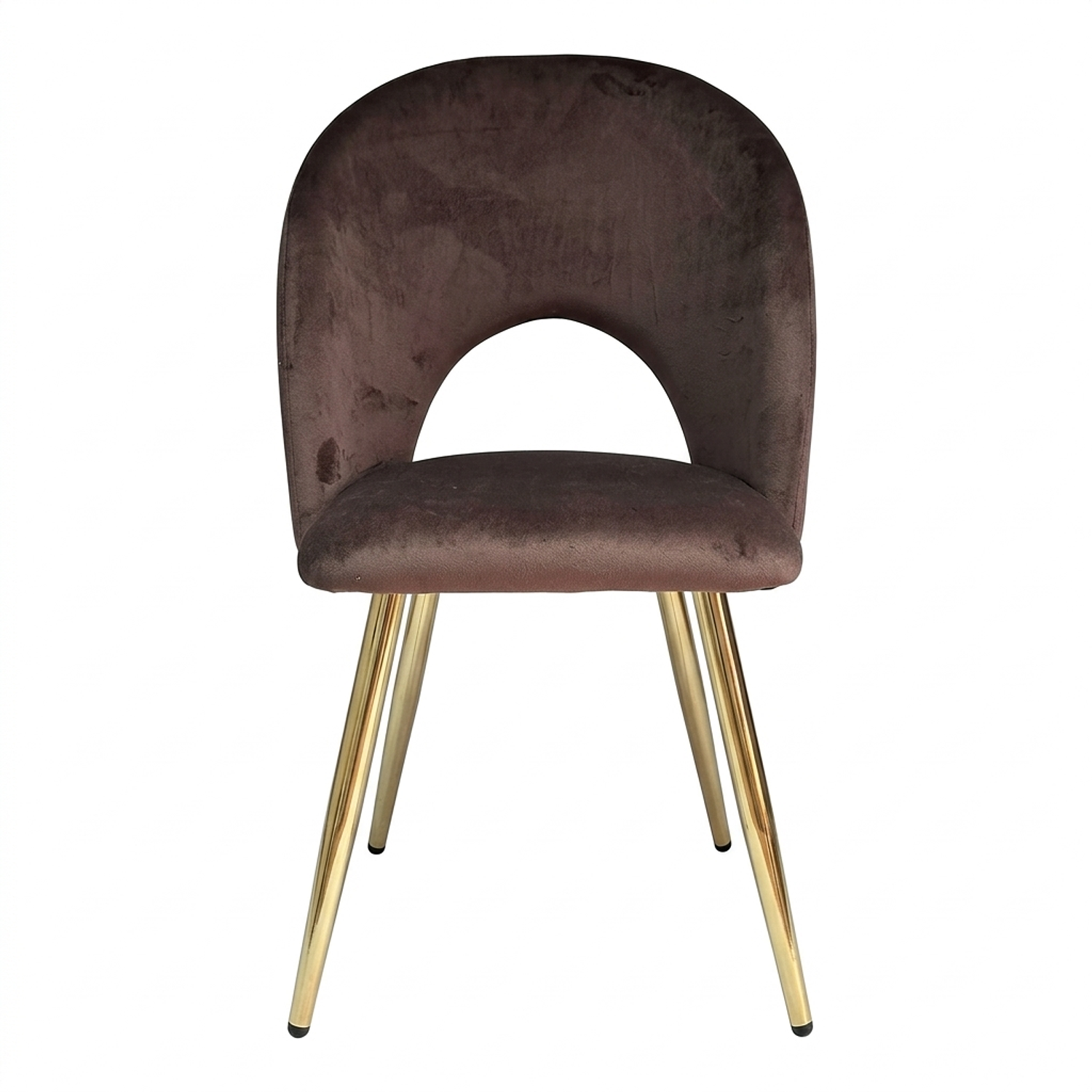 Silla Viena Tapizada en Felpa con Patas Doradas Velvet Gold 7