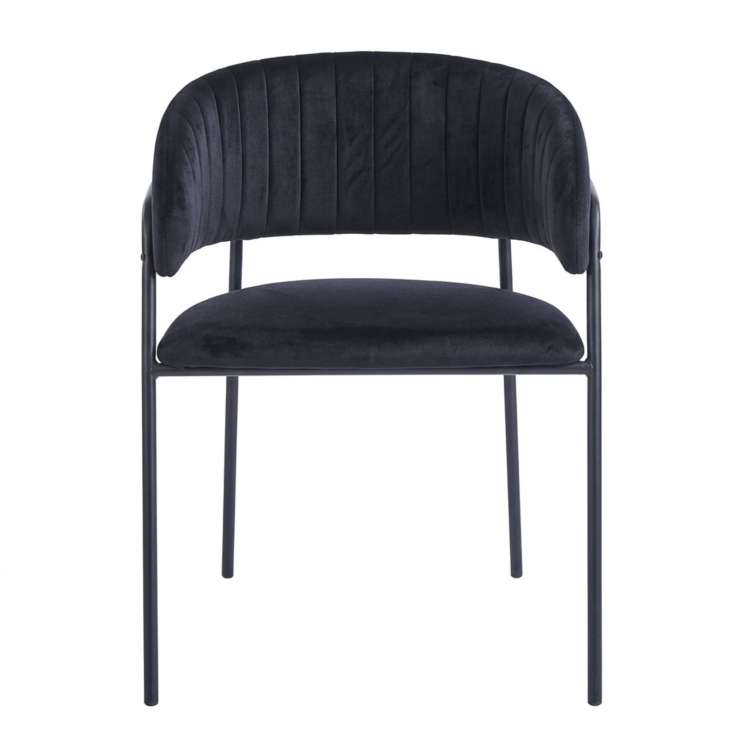 Sitial Max Tapizada en Felpa con Patas de Metal Negras 2