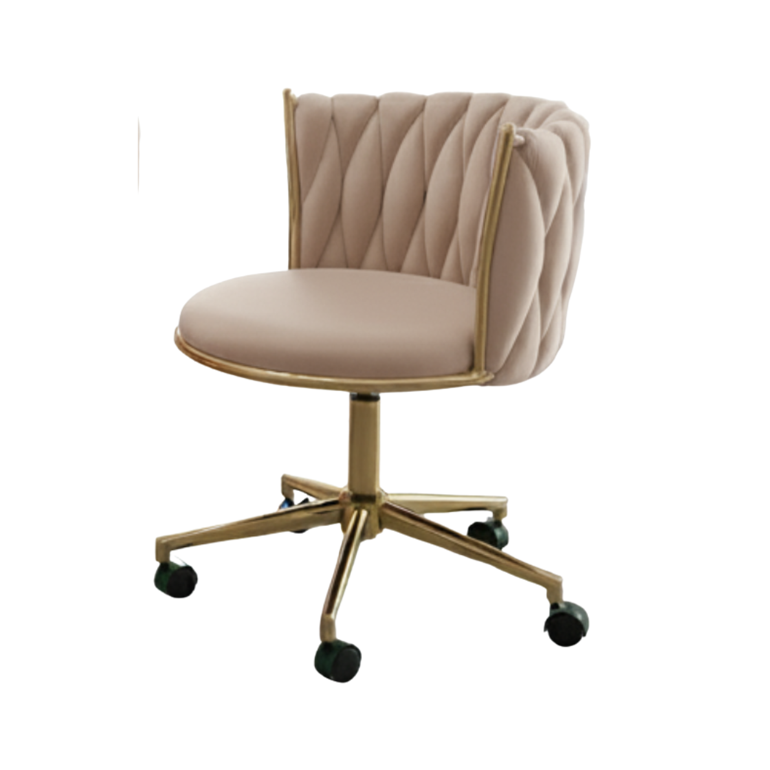 Set  Profesional de Mesa de Manicure con Silla Velvet  y Base Dorada  Glam Pro 8