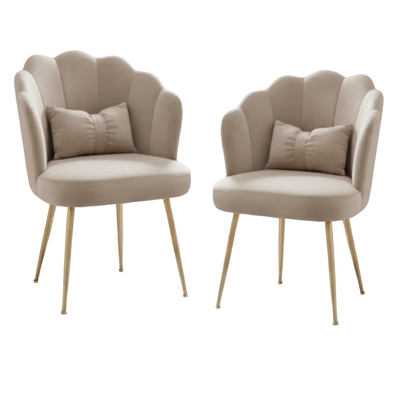 Set de 2 Sillas Manicure Profesional Tapizadas con Cojín y Patas Doradas para Salón de Belleza o Manicure  8