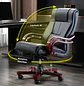 Silla de Escritorio Ejecutiva Ergonómica en cuero con Brazos de Madera – Sillón Gerencial Profesional - Miniatura 3