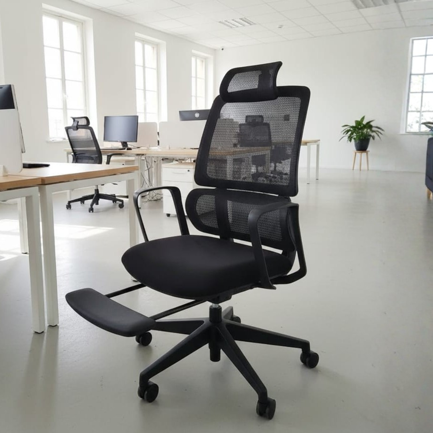 Silla de Oficina Profesional Ergonómica Ejecutiva con Respaldo Alto y Apoyacabeza 2