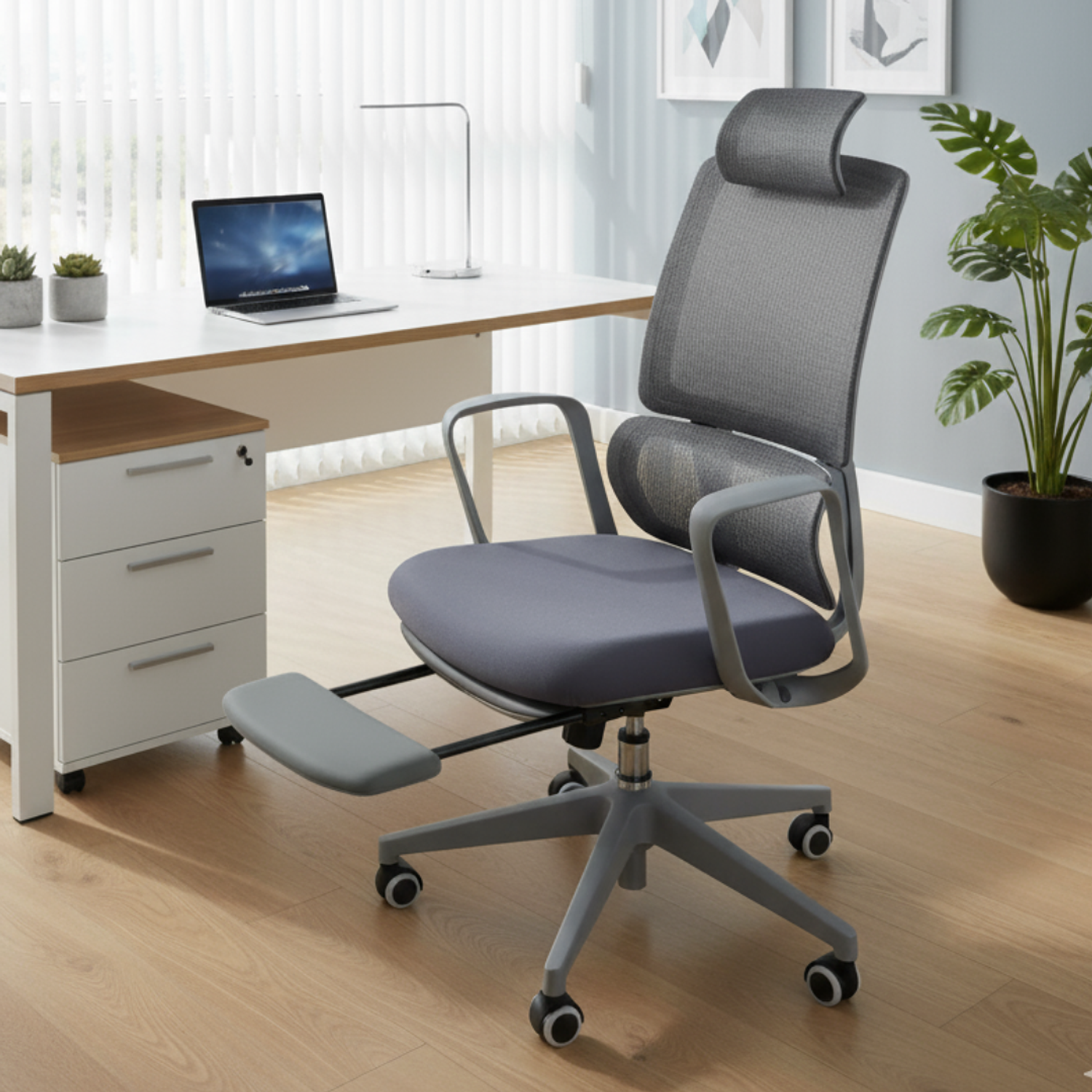 Silla de Oficina Profesional Ergonómica Ejecutiva con Respaldo Alto y Apoyacabeza 5