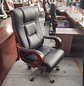 Silla de Escritorio Gerencial Ergonómica Ejecutiva en Ecocuero con Base de Madera para Oficina - Miniatura 5