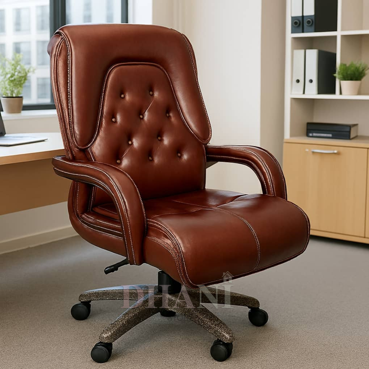 Silla de Escritorio Gerencial Capitoné Ergonómica Ejecutiva Premium para Oficina y Home Office 1