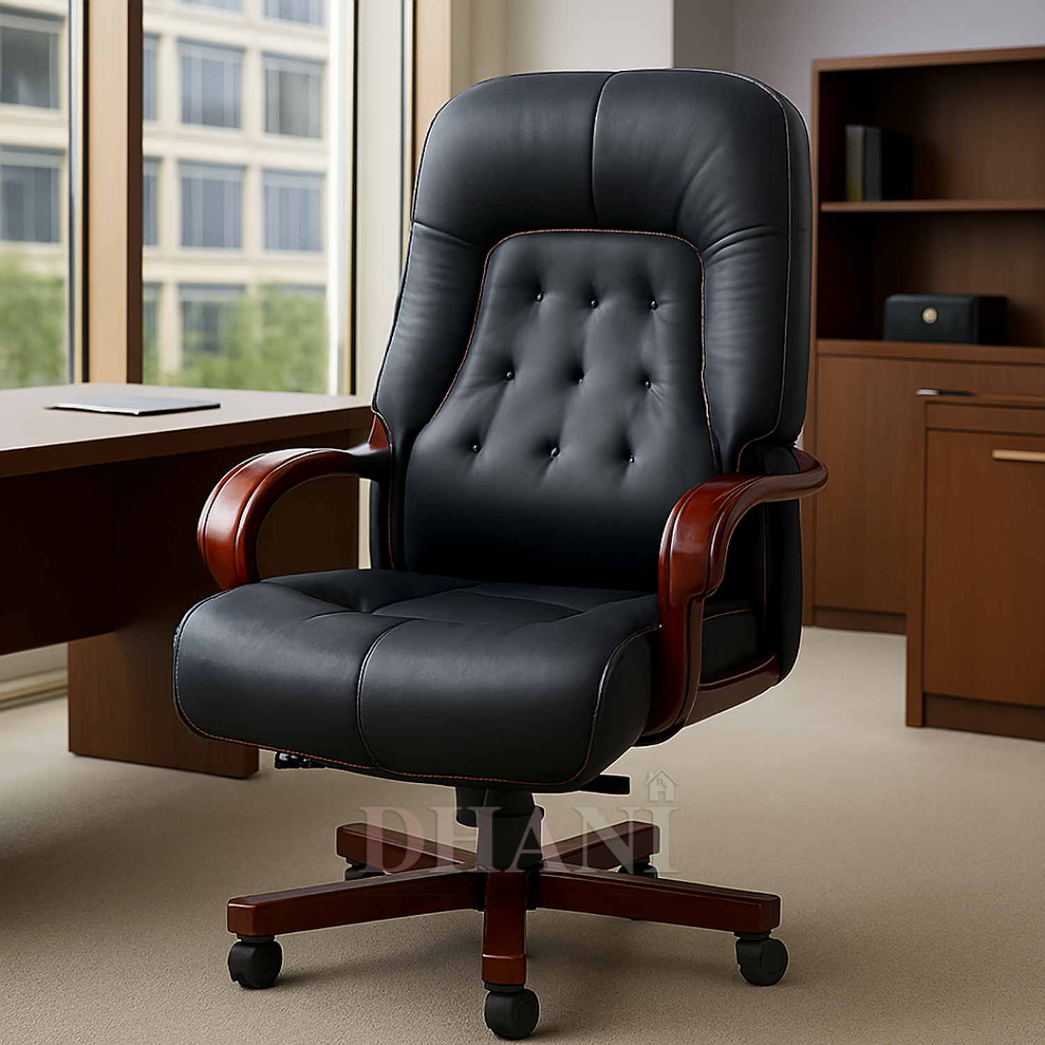 Silla de Escritorio Gerencial Capitoné Ergonómica Ejecutiva Premium para Oficina y Home Office 4