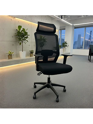 Silla de Escritorio Ergonómica de Malla Ejecutiva con Soporte Lumbar para Oficina y Home Office