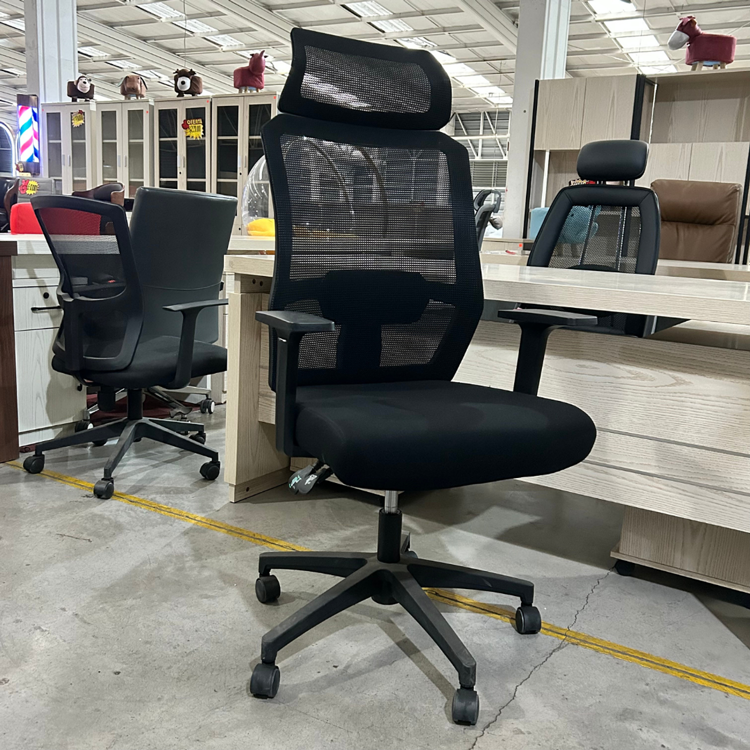 Silla de Escritorio Ergonómica de Malla Ejecutiva con Soporte Lumbar para Oficina y Home Office 3