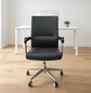 Silla de Escritorio Ejecutiva en Eco Cuero Negro Ergonómica para Oficina - Sillón Gerencial  - Miniatura 2