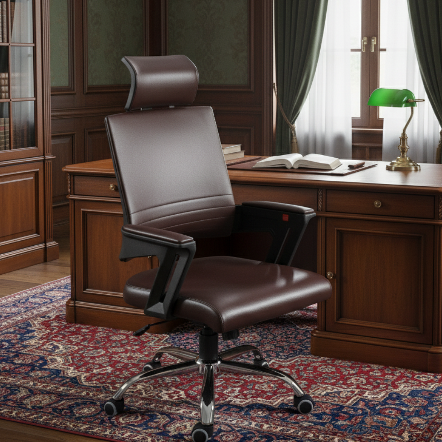 Silla de Oficina Vino Ergonómica Ejecutiva - Sillón Gerencial para Escritorio Premium 2