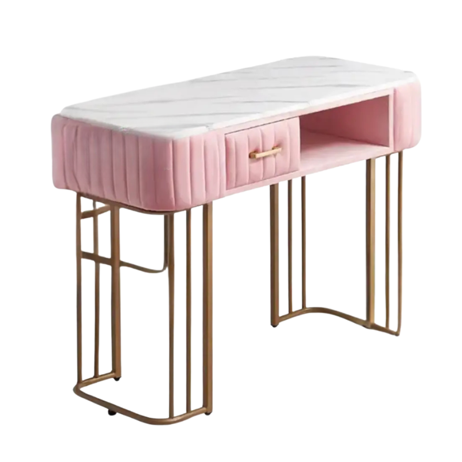 Mesa de Manicure Moderna Profesional con Cubierta MDF - Mesa de Uñas Elegante y Minimalista para Salón 2