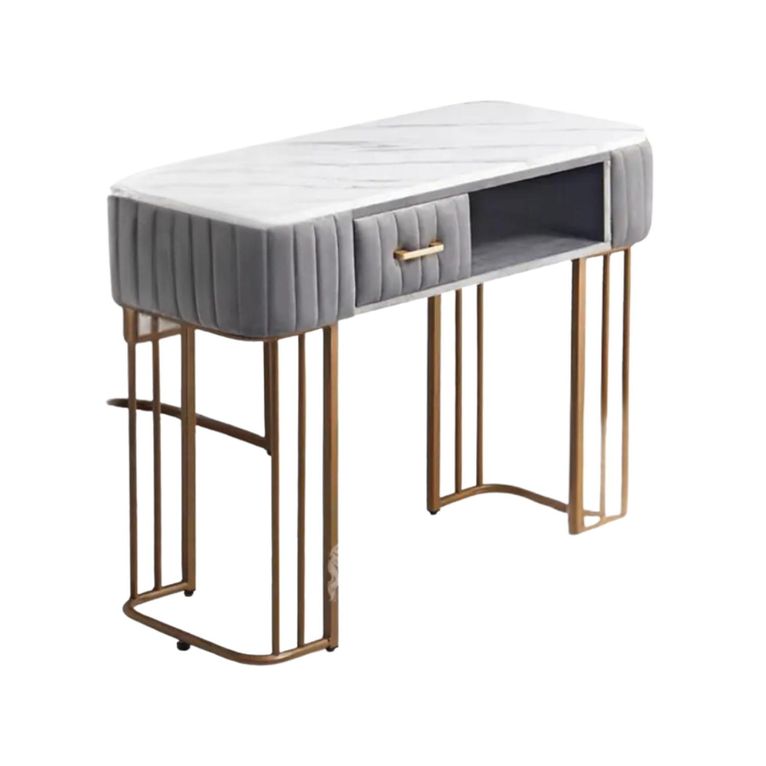 Mesa de Manicure Moderna Profesional con Cubierta MDF - Mesa de Uñas Elegante y Minimalista para Salón 11