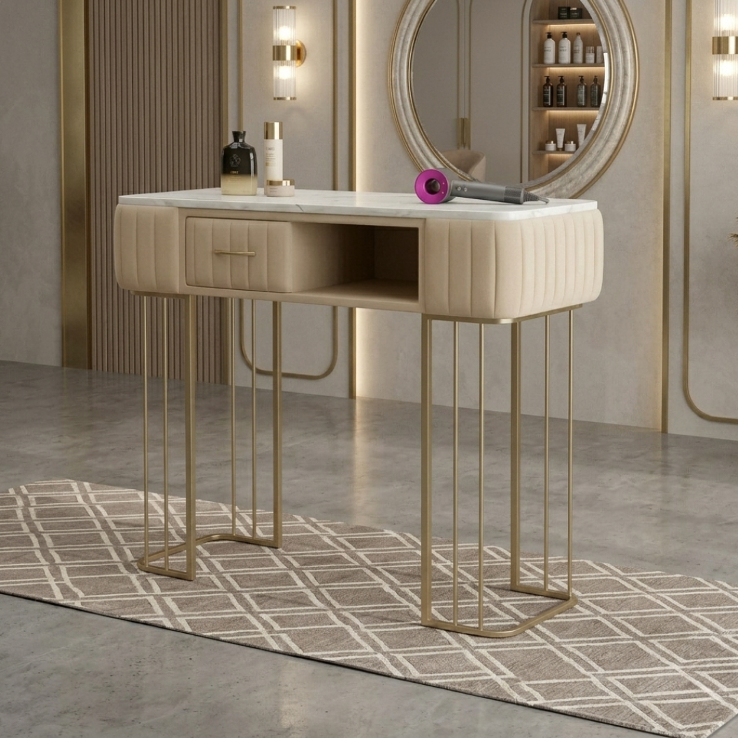 Mesa de Manicure Profesional Elegante MDF para salón o uso personal 5