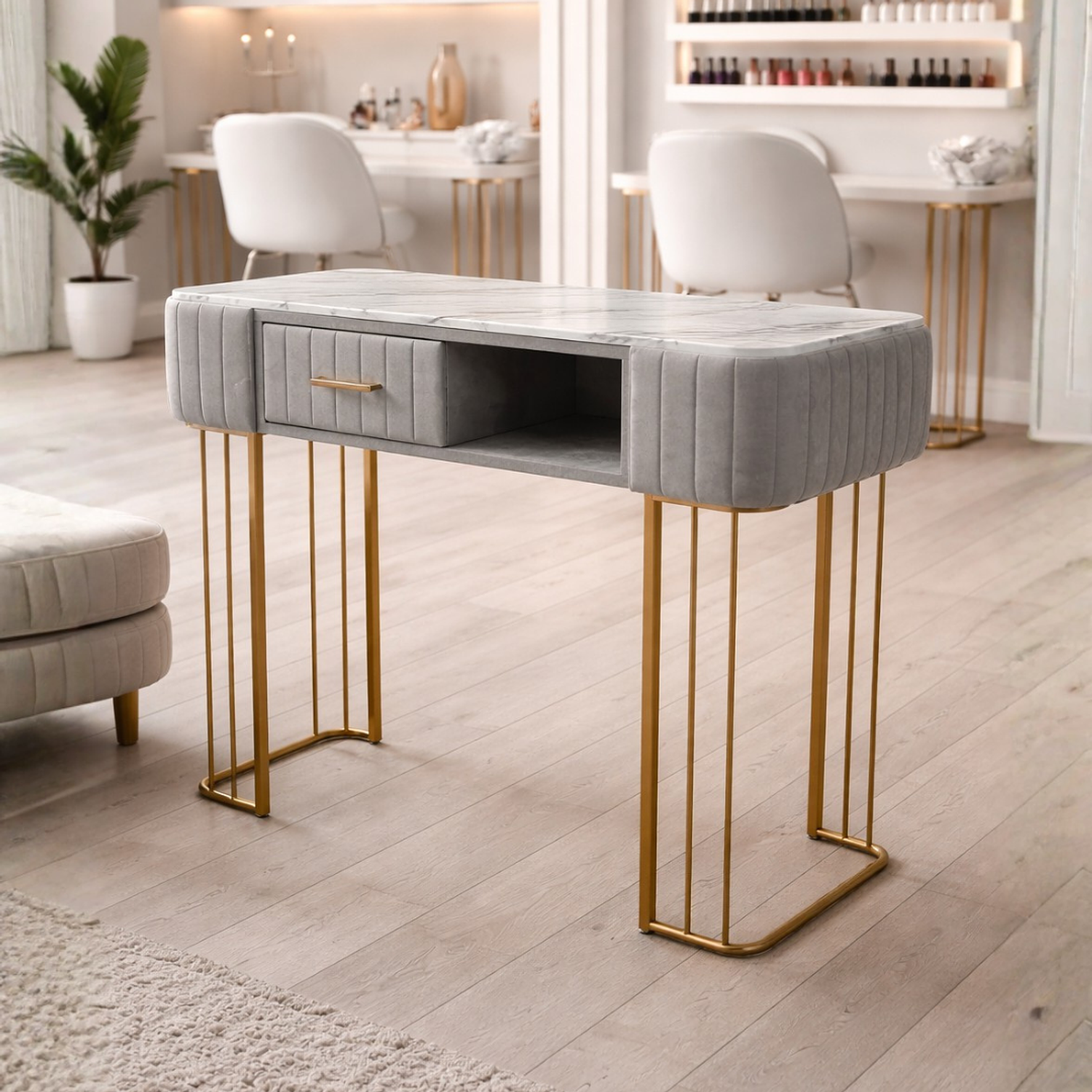 Mesa de Manicure Profesional Elegante MDF para salón o uso personal 8