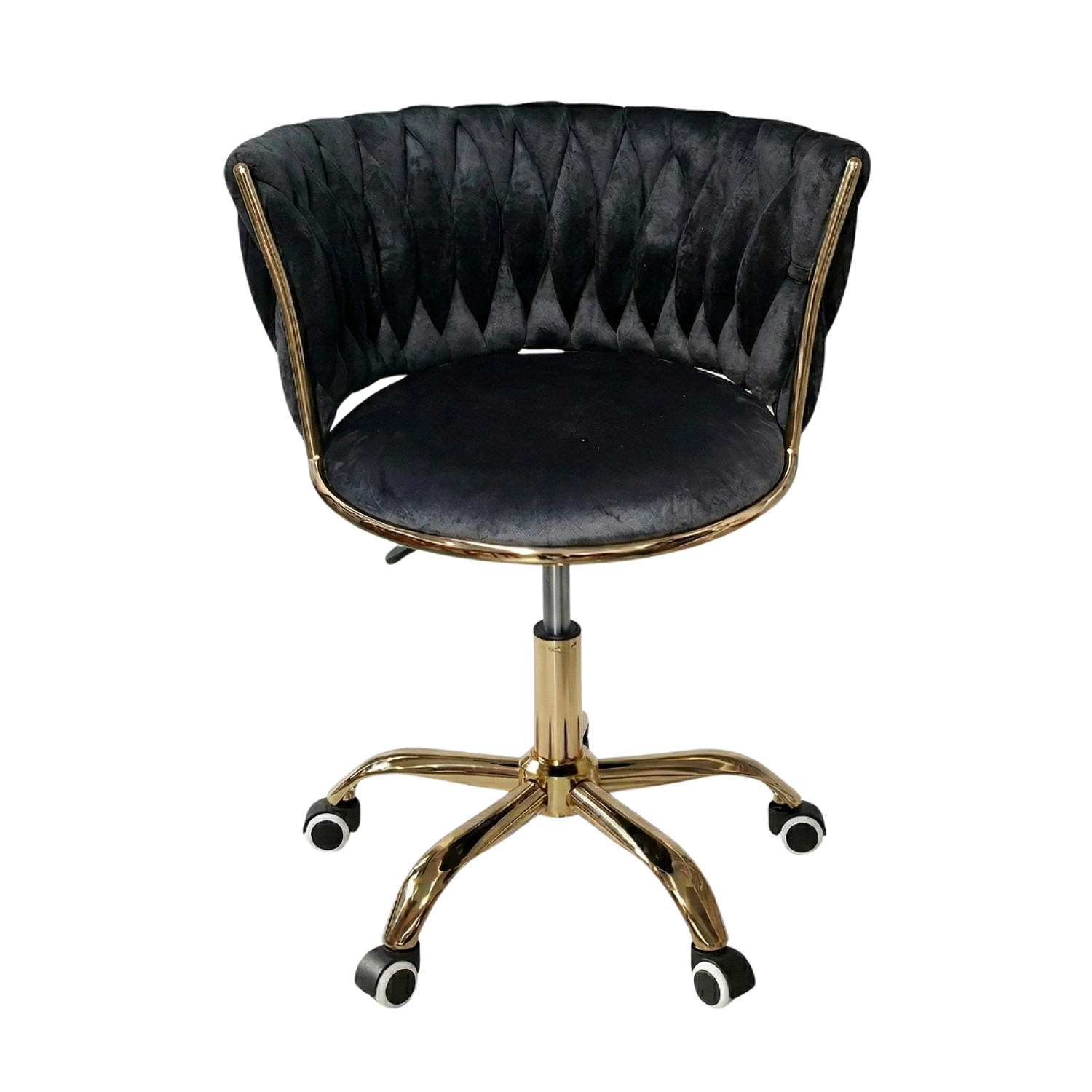 Set de manicura profesional con Mesa de Uñas y 2 Sillas de Manicura Profesional en Felpa Negra 5