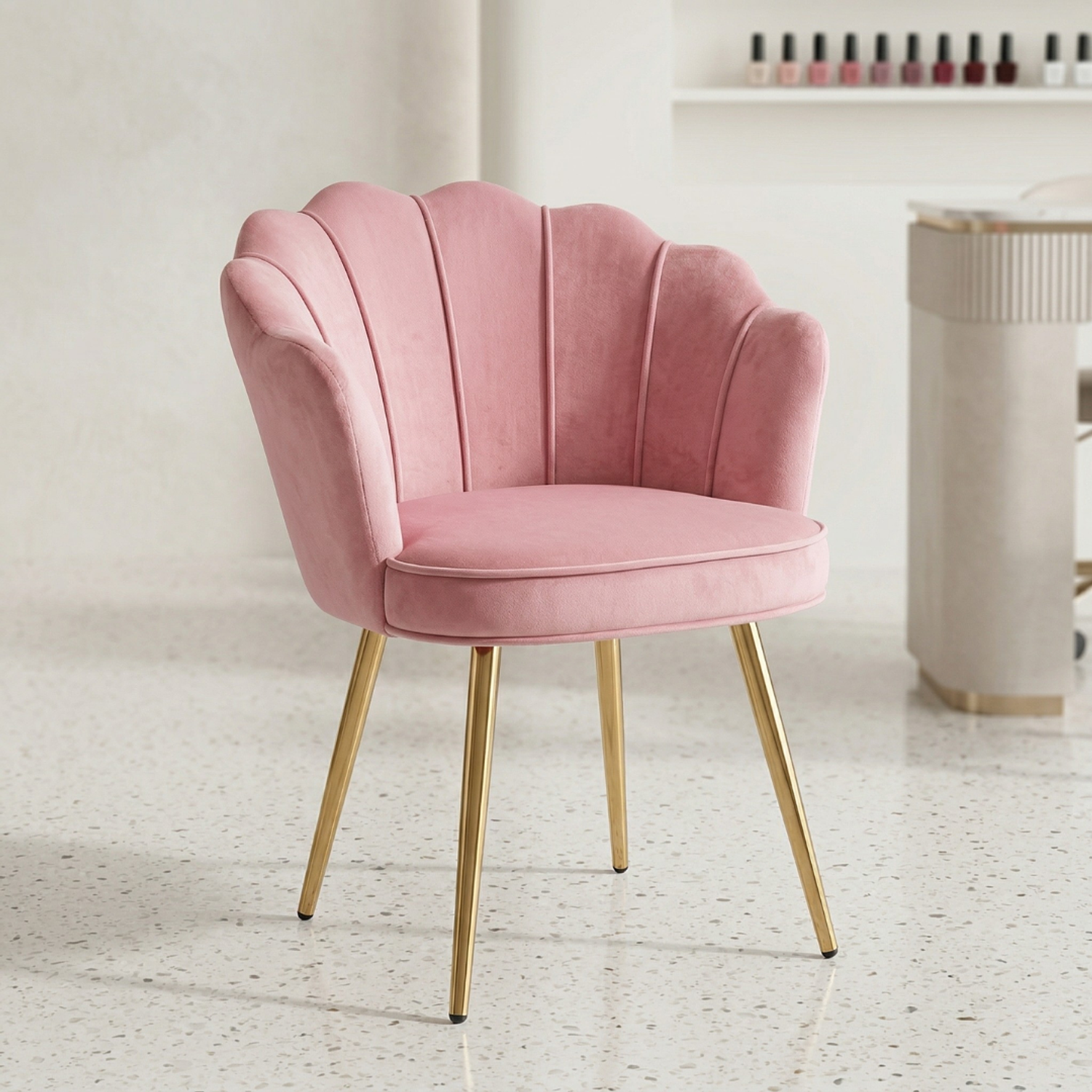 Set de Manicura Profesional Completo con Mesa de Uñas y 2 Sillas de Manicura Profesional 4