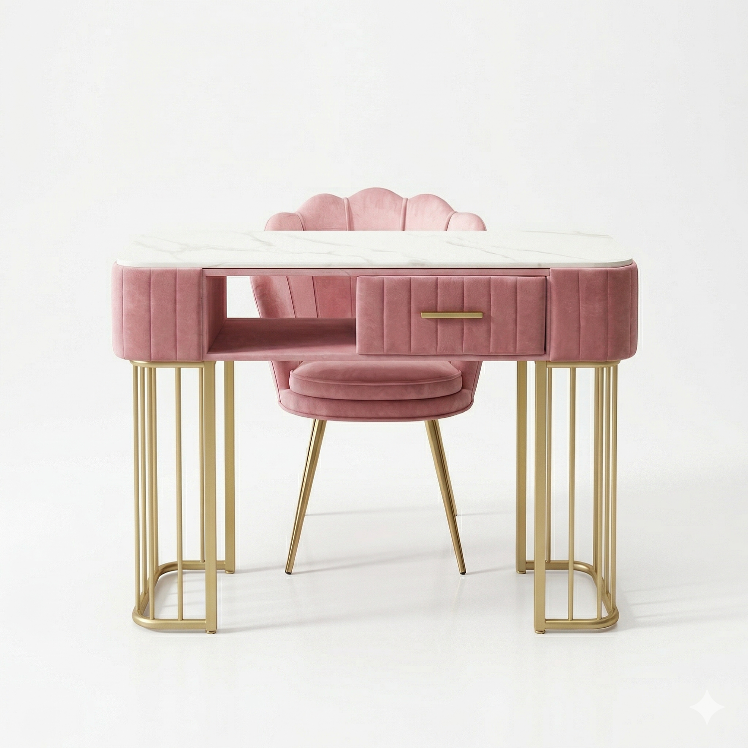 Set de Manicura Profesional con Mesa de Uñas y 2 Sillas de Manicura  10