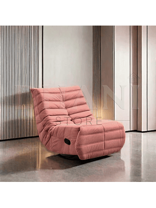 Mecedora Moderna Ergonómica Acolchada en Tela Suave