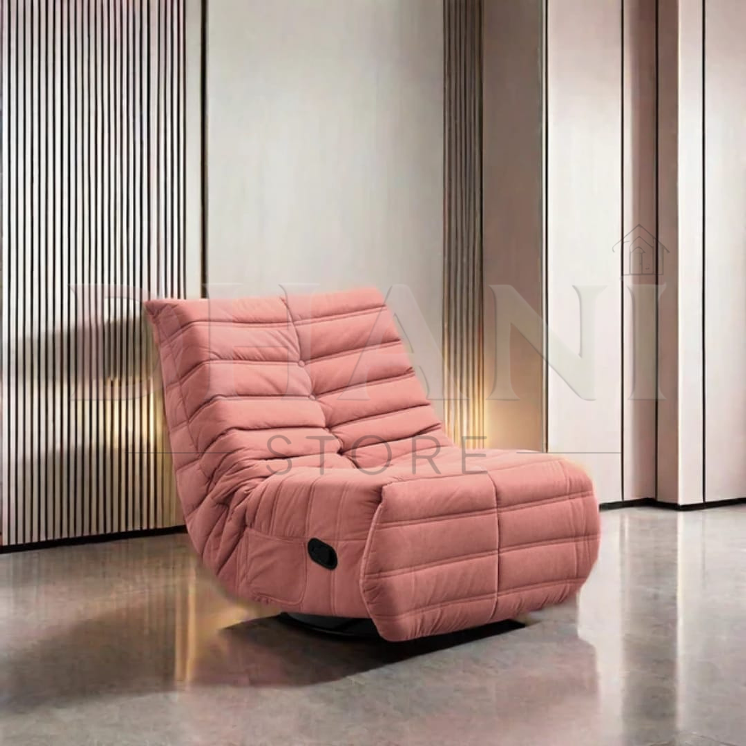 Mecedora Moderna Ergonómica Acolchada en Tela Suave 1