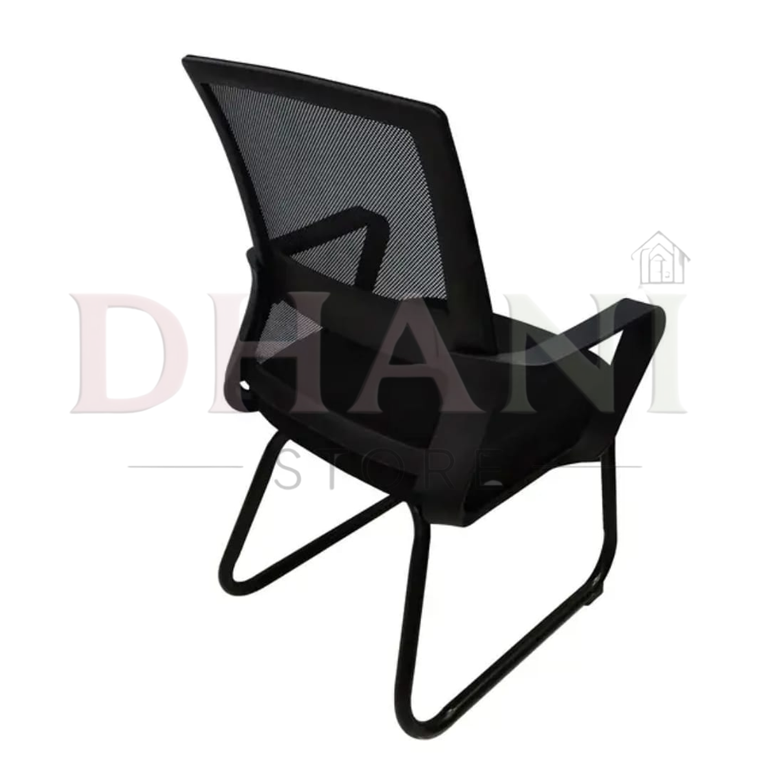 Silla de Visita Ergonómica para Oficina con Malla Negra 4