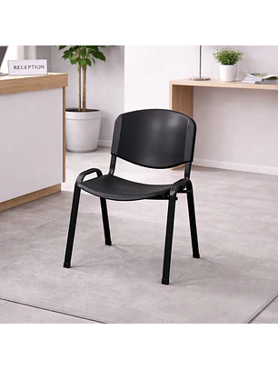 Silla de Reunión Ergonómica Negra para Visitas y Secretaria