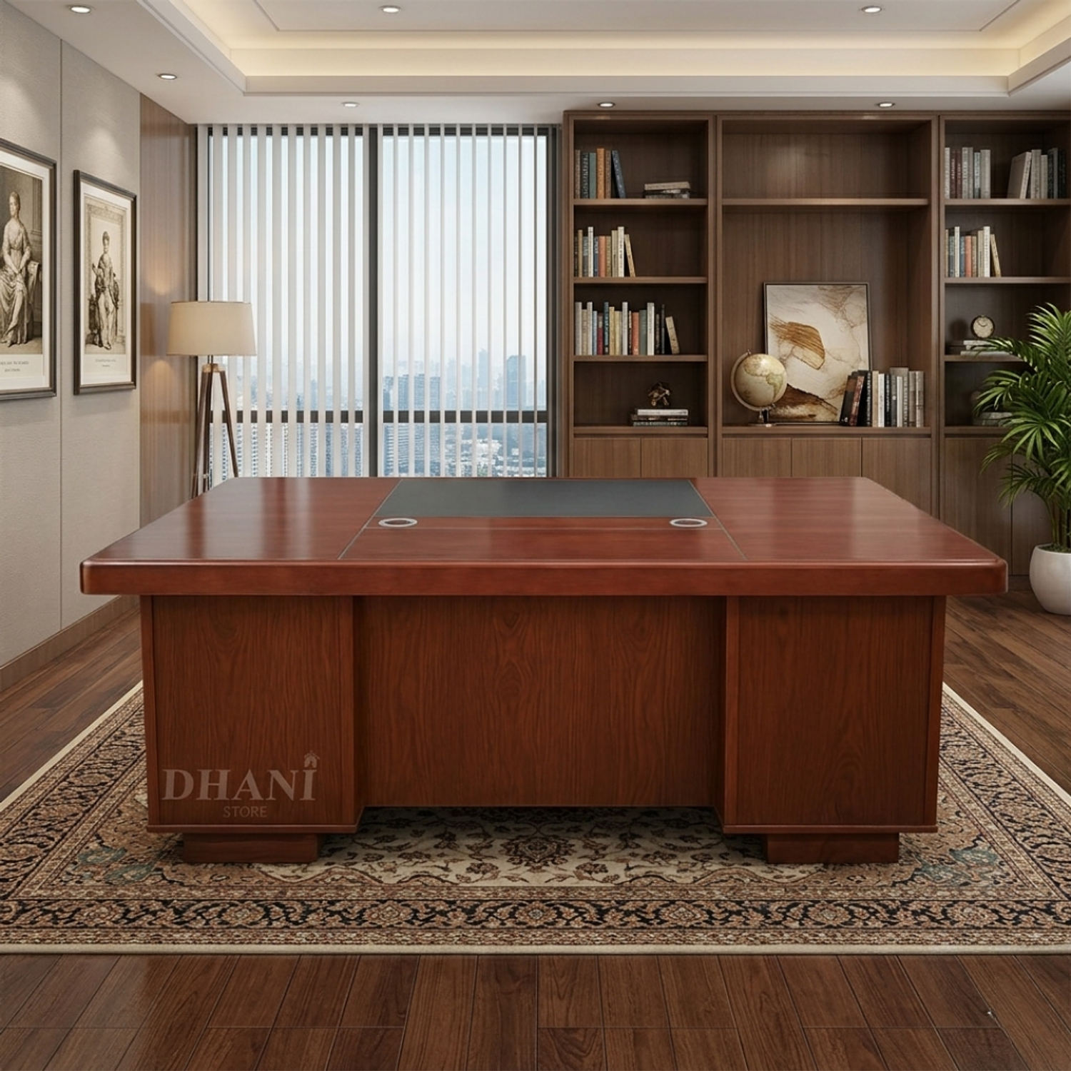 Escritorio Ejecutivo de Madera Clásico para Oficina Gerencial y Presidencial 2