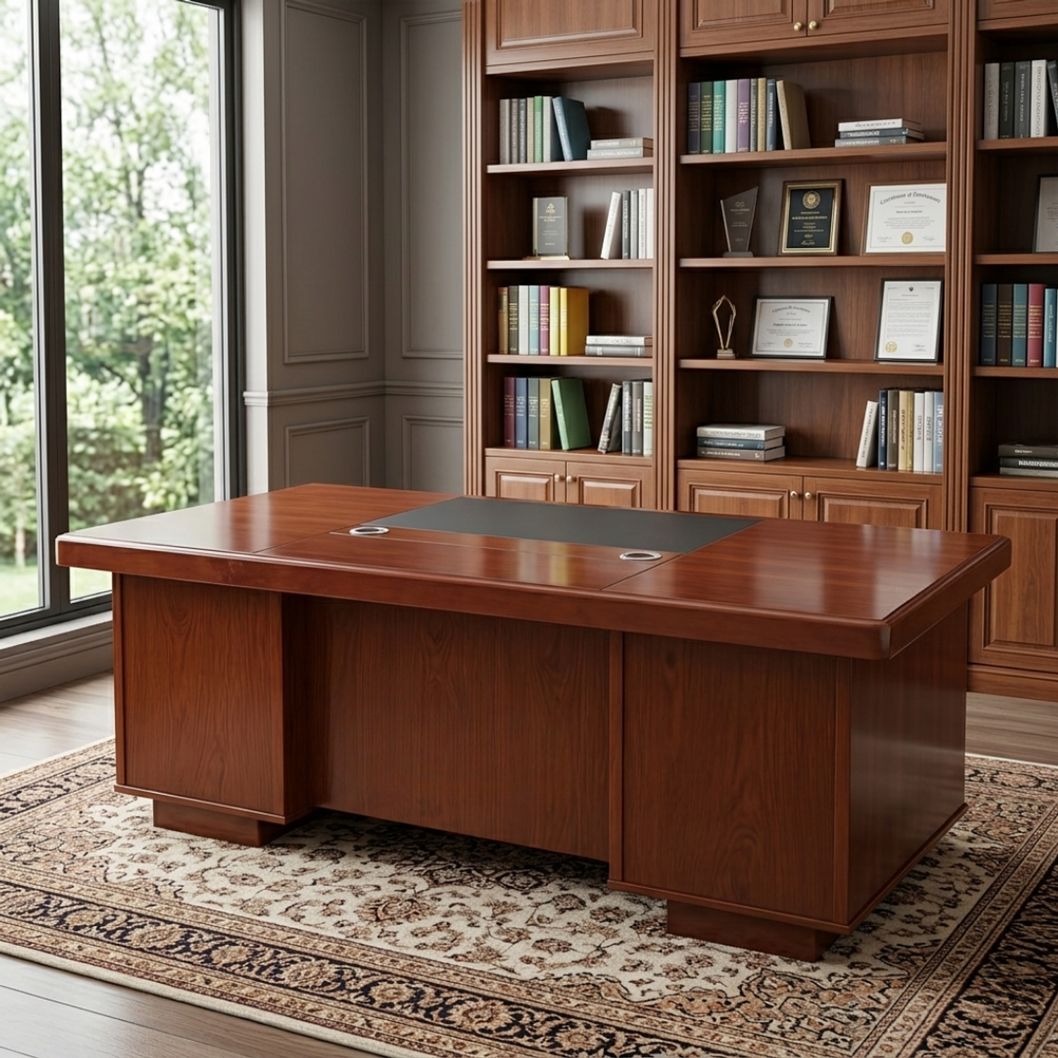 Escritorio Ejecutivo de Madera Clásico para Oficina Gerencial y Presidencial 1