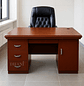 Escritorio de Oficina Clásico De Melamina Enchapado color Caoba - Miniatura 4