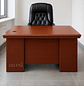 Escritorio de Oficina Clásico De Melamina Enchapado color Caoba - Miniatura 3