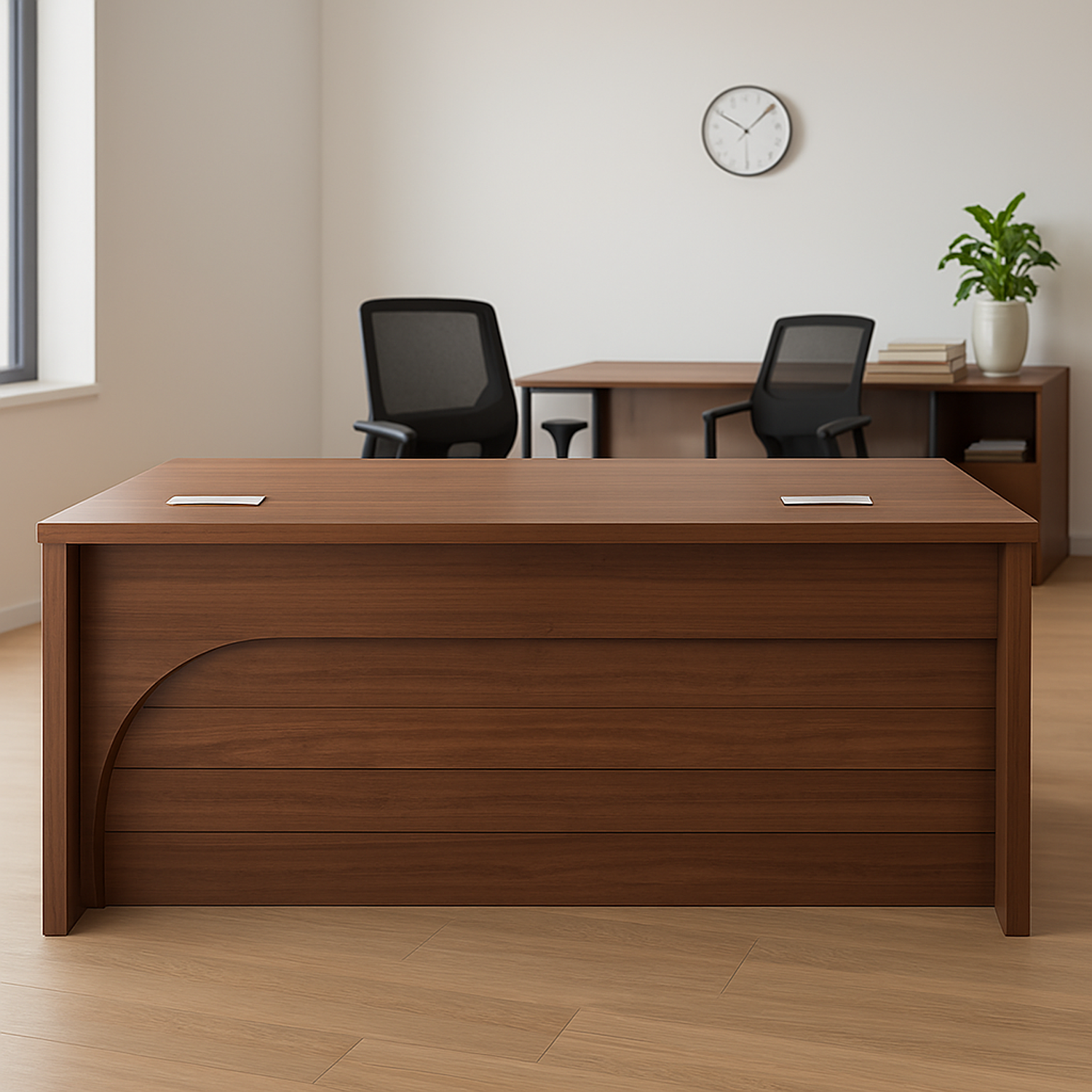 Escritorio Ejecutivo de Madera Clásico para Oficina Presidencial con Pasacables Integrado 3